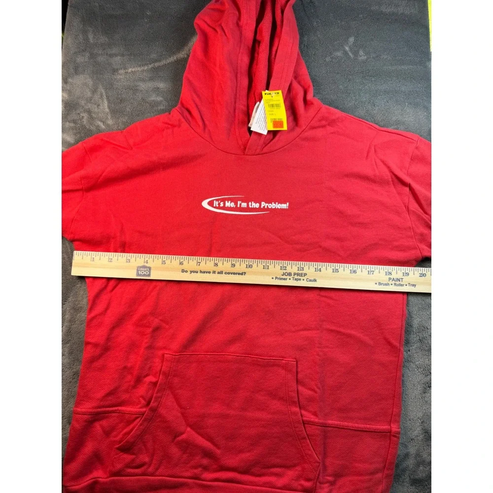 Red Graphic Hoodie It's Me Im the Problem Pullover Sweatshirt Size L